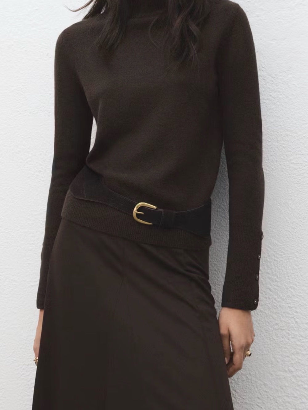 Mango Black Cowl Neck Sweater